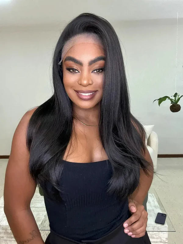 Lace Front Sonia Tela HD Castanho Escuro Repartição Livre 13x6  14 Avaliações