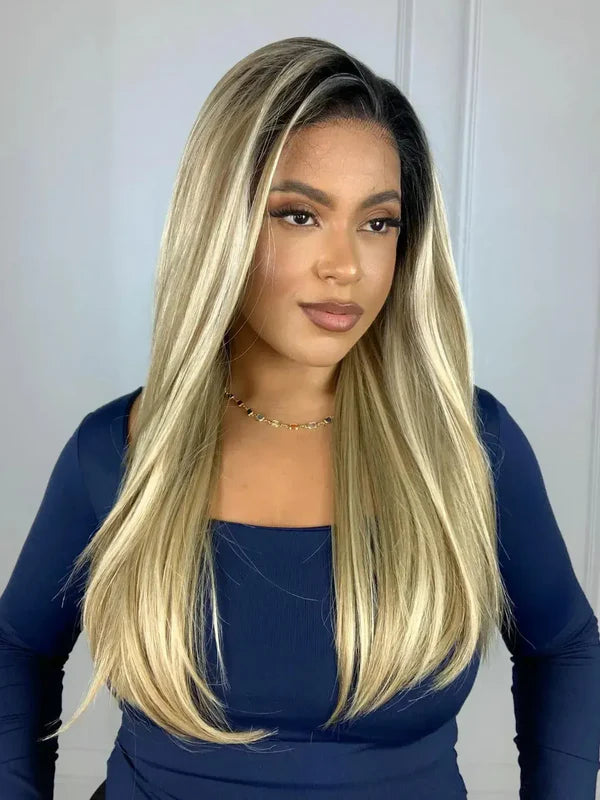 Lace Front Sonia Tela HD Loira Luzes - Repartição Livre 13x6