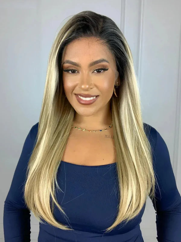 Lace Front Sonia Tela HD Loira Luzes - Repartição Livre 13x6