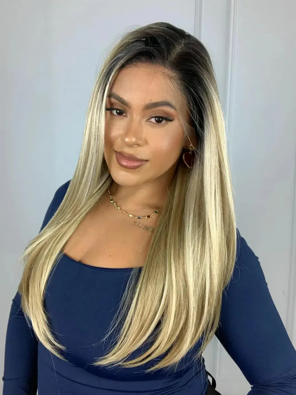 Lace Front Sonia Tela HD Loira Luzes - Repartição Livre 13x6