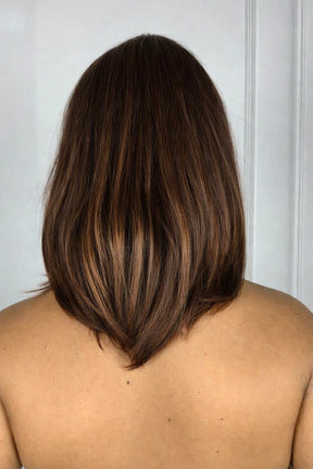 Lace Front Deborah Castanho escuro com luzes - Repartição Livre 4x4