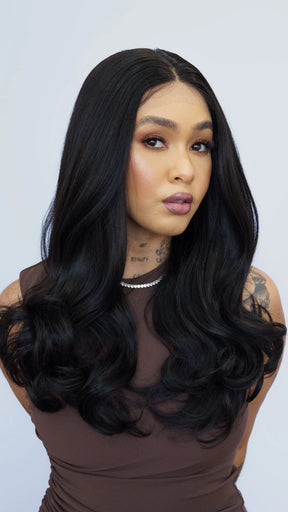 Lace Front Cristal Castanho Escuro 13x3