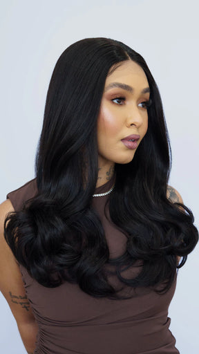 Lace Front Cristal Castanho Escuro 13x3