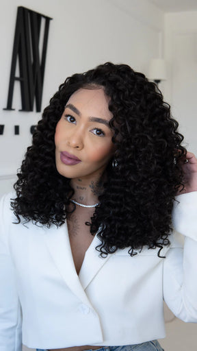 Lace Front Elsa Castanho Escuro 13x4