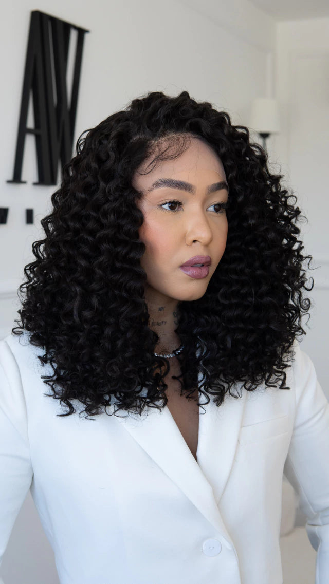 Lace Front Elsa Castanho Escuro 13x4