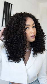 Lace Front Elsa Castanho Escuro 13x4