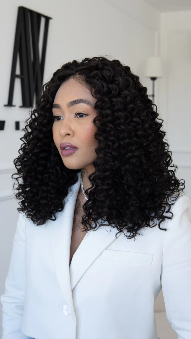 Lace Front Elsa Castanho Escuro 13x4