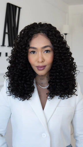 Lace Front Elsa Castanho Escuro 13x4