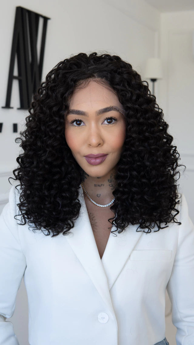 Lace Front Elsa Castanho Escuro 13x4