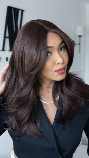 Lace Front Sabrina Chocolate curta