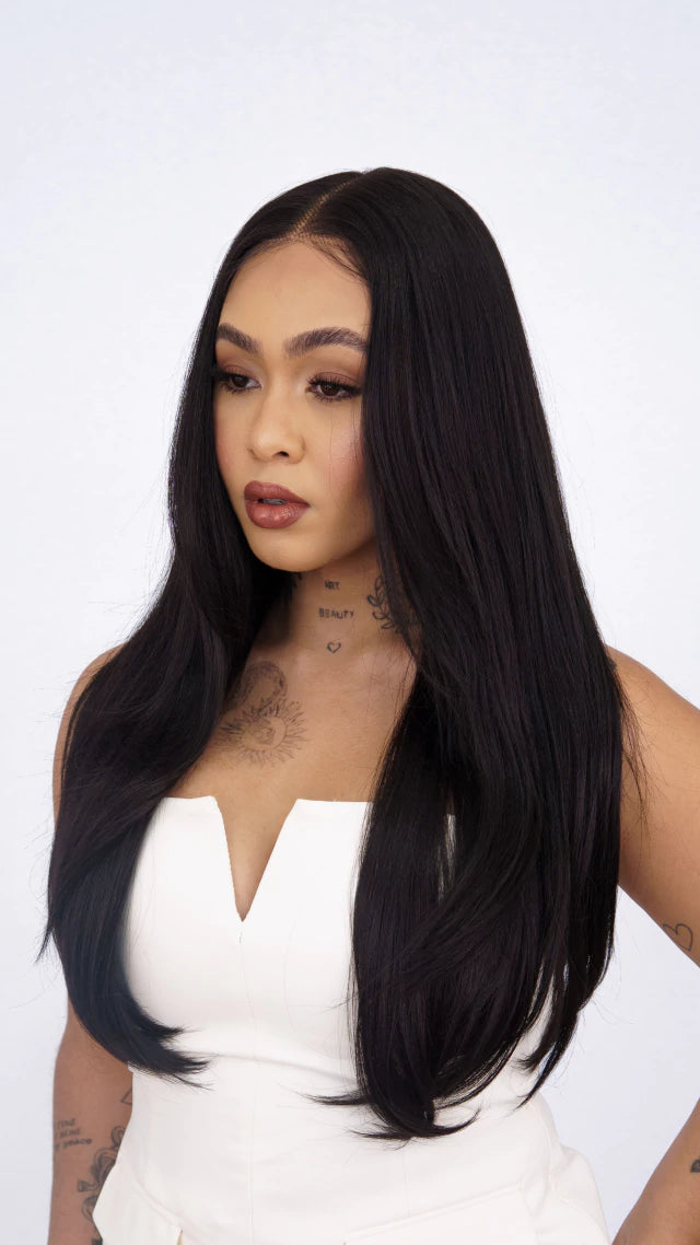 Lace Front Roberta Longa Castanho Escuro 13x6