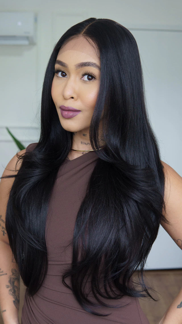 Lace Front Michele Castanho Escuro 13x4