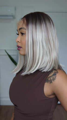 Lace Front Rita Platinada 13x6