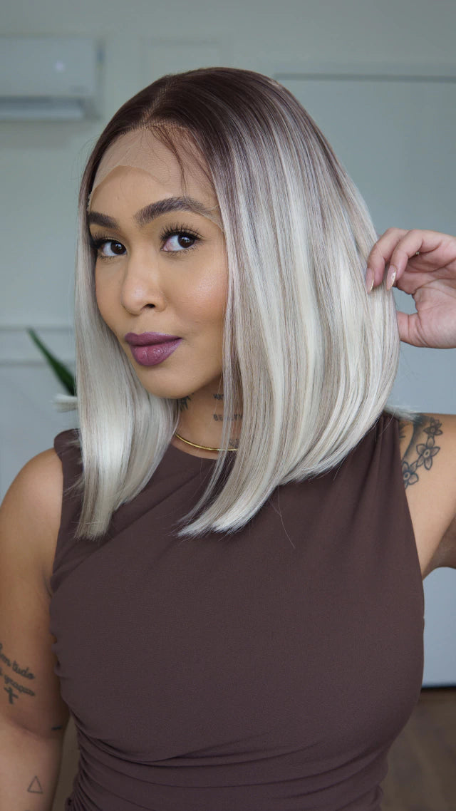 Lace Front Rita Platinada 13x6