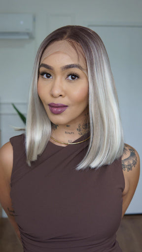 Lace Front Rita Platinada 13x6