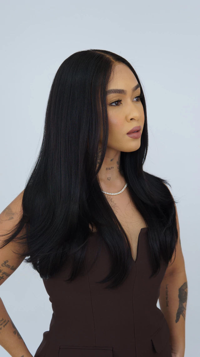 Lace Front Roberta Média Castanho Escuro 13x6