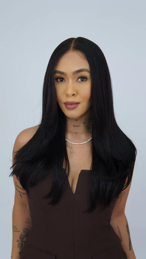 Lace Front Roberta Média Castanho Escuro 13x6