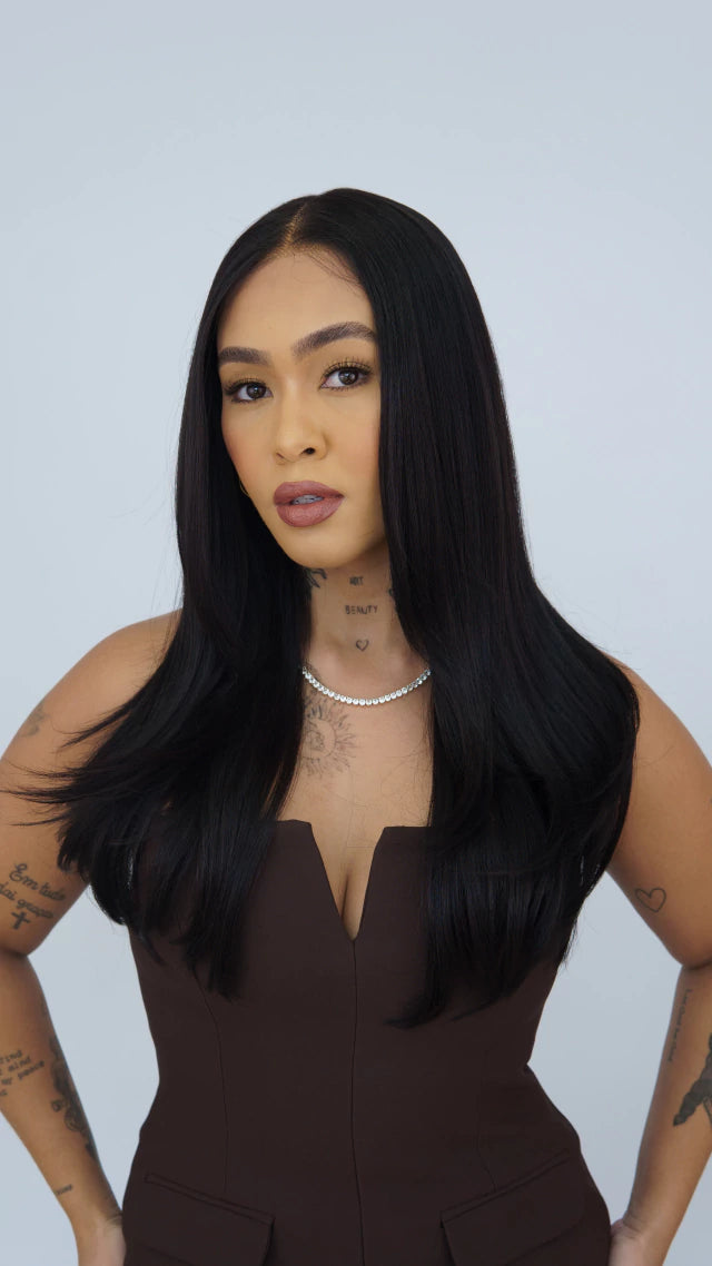 Lace Front Roberta Média Castanho Escuro 13x6