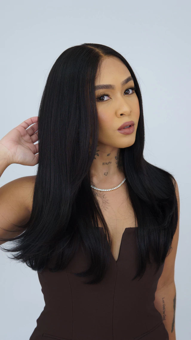 Lace Front Roberta Média Castanho Escuro 13x6