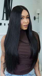 Lace Front Vânia Castanho Escuro